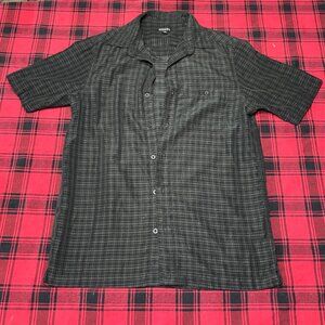 #32 black plaid button up t-shirt-s (34-36)-George-men’s